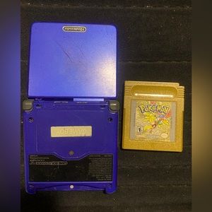 Gameboy Advanced SP + Pokemon Gold for Gameboy Color